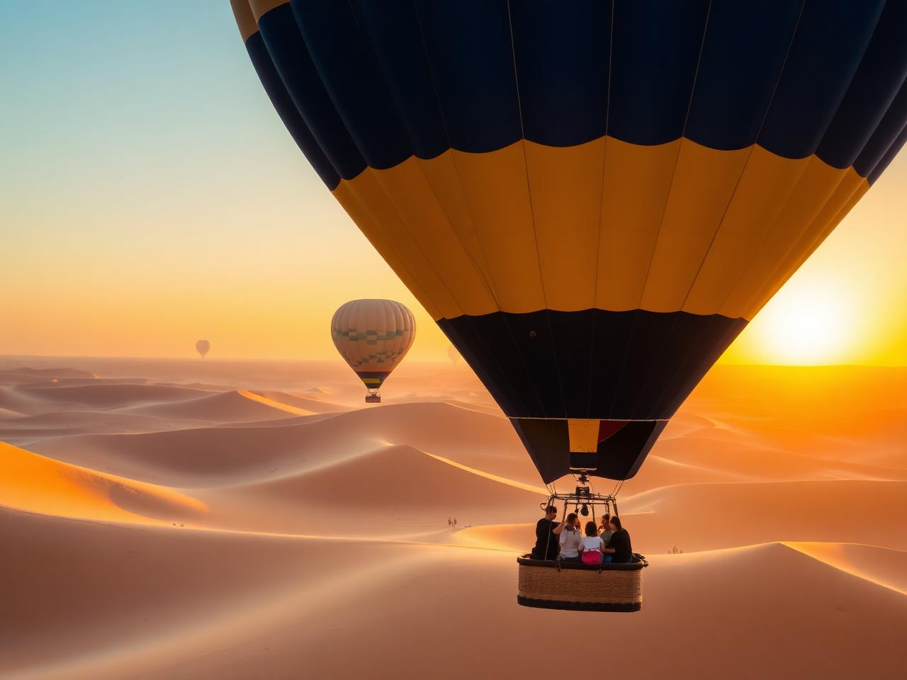 Sunrise hot air balloon