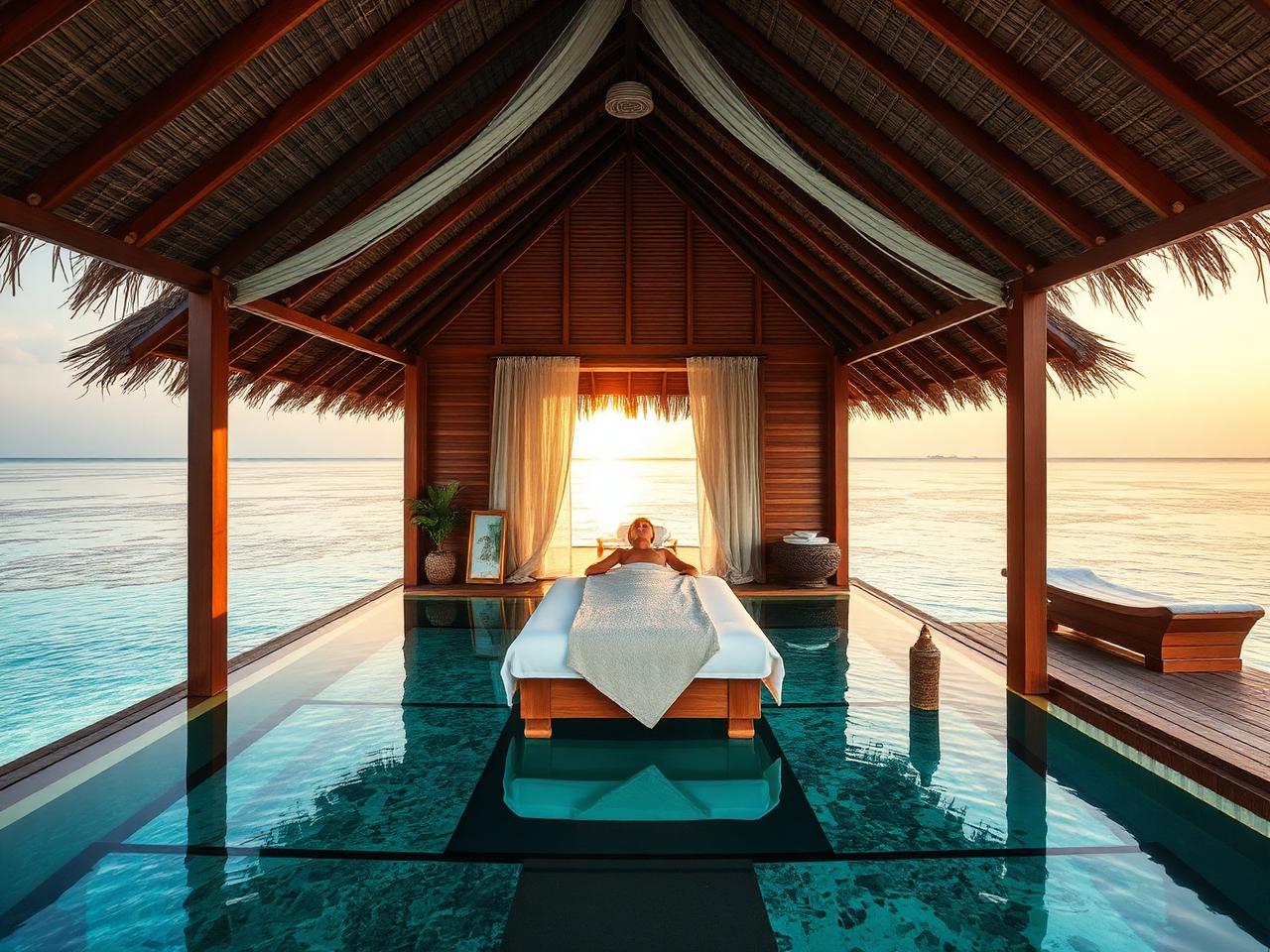 Overwater spa above the reef