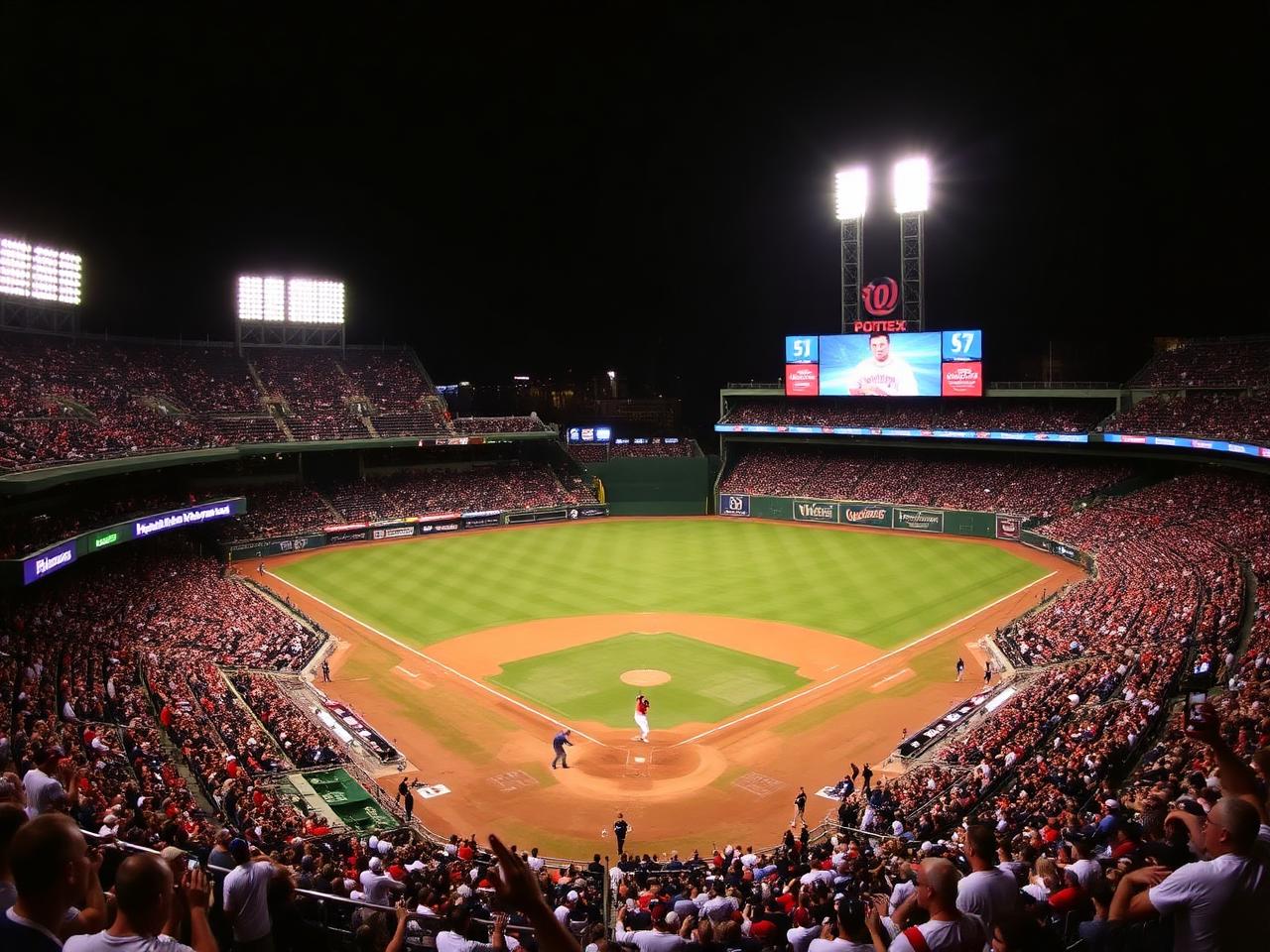 Baseball under the lights
