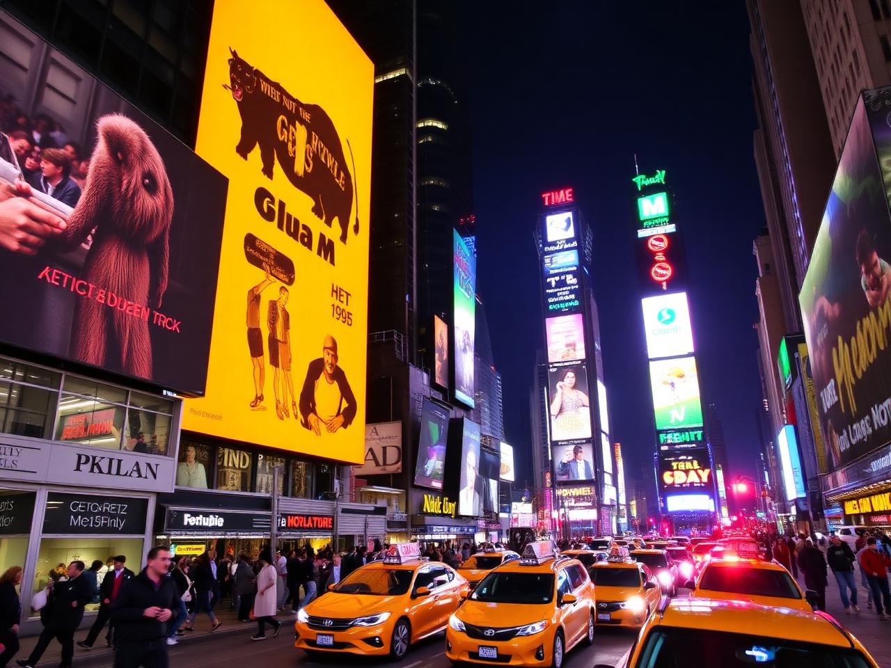 Times Square after dark