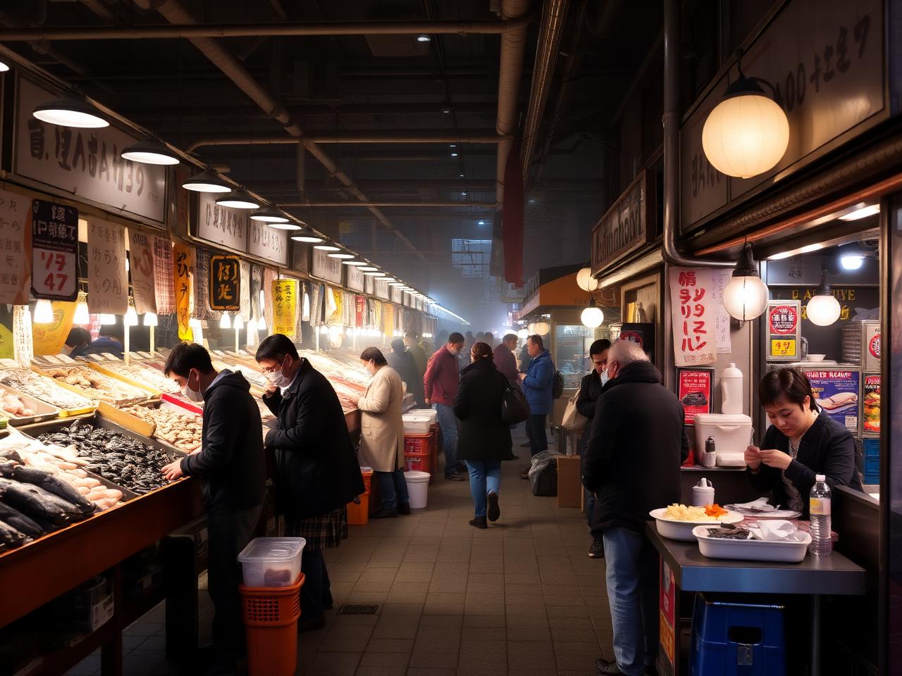 Fish market breakfast