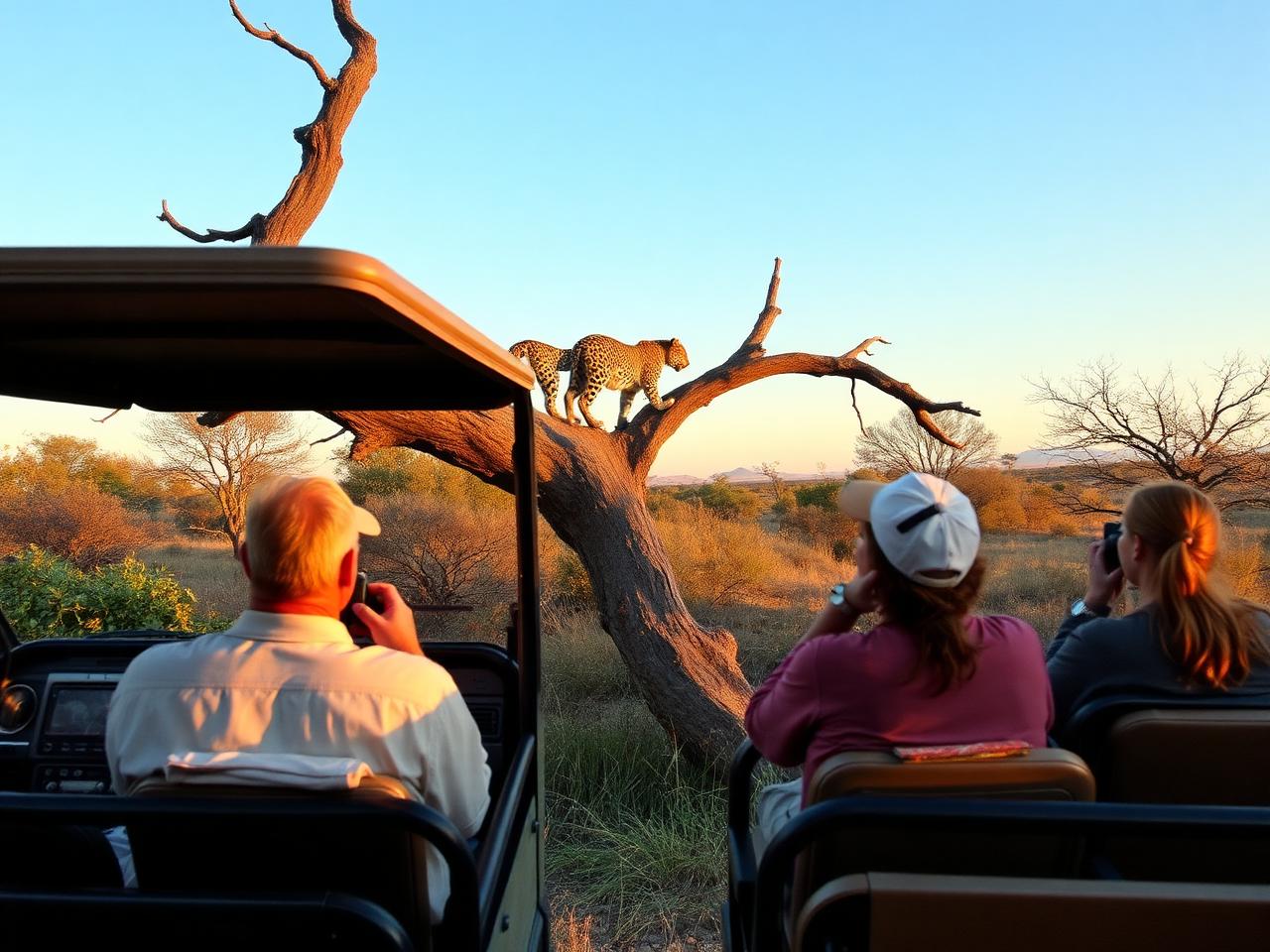 Leopard sighting on a game drive